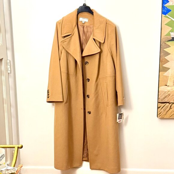 NWT!  ANNE KLEIN Single Breasted Maxi Coat - Picture 1 of 6